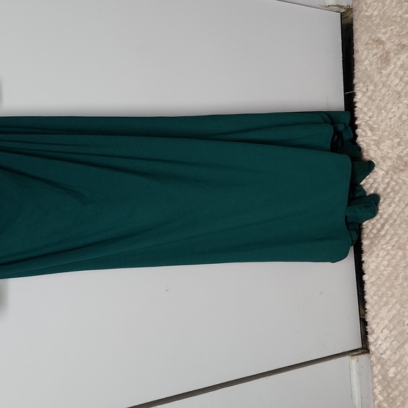 Mac Duggal Beaded cuff drop shoulder faux wrap gown - Picture 13 of 15